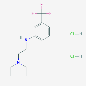 molecular formula C13H21Cl2F3N2 B1459187 Diethyl(2-{[3-(trifluoromethyl)phenyl]amino}ethyl)amine dihydrochloride CAS No. 1432680-00-6