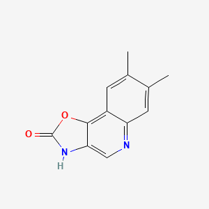 molecular formula C12H10N2O2 B14591872 7,8-Dimethyl[1,3]oxazolo[4,5-c]quinolin-2(3H)-one CAS No. 61428-42-0