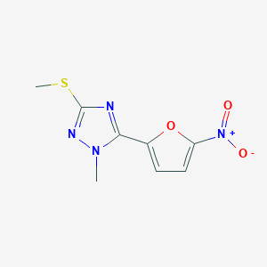 1H-1,2,4-Triazole, 1-methyl-3-(methylthio)-5-(5-nitro-2-furanyl)-