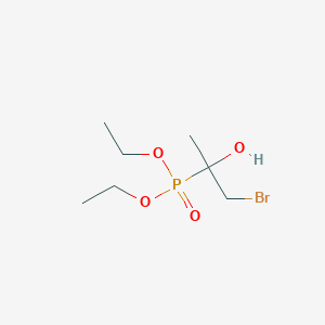 molecular formula C7H16BrO4P B14591896 Diethyl (1-bromo-2-hydroxypropan-2-yl)phosphonate CAS No. 61631-18-3