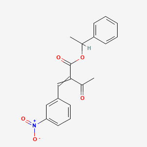 molecular formula C19H17NO5 B14591907 1-Phenylethyl 2-[(3-nitrophenyl)methylidene]-3-oxobutanoate CAS No. 61312-50-3