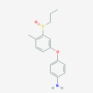 molecular formula C16H19NO2S B14591930 4-[4-Methyl-3-(propane-1-sulfinyl)phenoxy]aniline CAS No. 61166-70-9