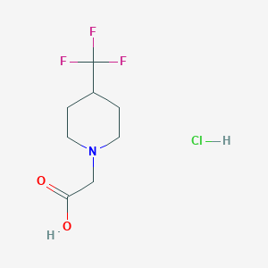 molecular formula C8H13ClF3NO2 B1459194 2-[4-(Trifluoromethyl)piperidin-1-yl]acetic acid hydrochloride CAS No. 1427378-67-3