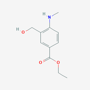 molecular formula C11H15NO3 B14591952 Ethyl 3-(hydroxymethyl)-4-(methylamino)benzoate CAS No. 61327-35-3