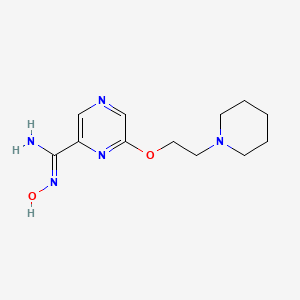 molecular formula C12H19N5O2 B14591956 N'-hydroxy-6-(2-piperidin-1-ylethoxy)pyrazine-2-carboximidamide 