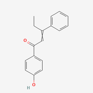 molecular formula C17H16O2 B14592012 1-(4-Hydroxyphenyl)-3-phenylpent-2-en-1-one CAS No. 61270-30-2