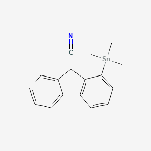 molecular formula C17H17NSn B14592013 1-(Trimethylstannyl)-9H-fluorene-9-carbonitrile CAS No. 61347-35-1