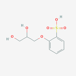 molecular formula C9H12O6S B14592036 2-(2,3-Dihydroxypropoxy)benzene-1-sulfonic acid CAS No. 61100-53-6