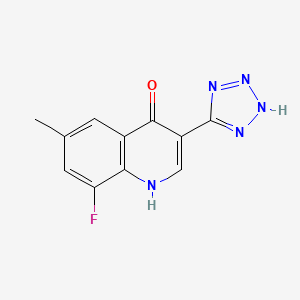 molecular formula C11H8FN5O B14592059 3-(1,2-Dihydro-5H-tetrazol-5-ylidene)-8-fluoro-6-methylquinolin-4(3H)-one CAS No. 61338-64-5