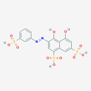 5-Hydroxy-4-oxo-3-[2-(3-sulfophenyl)hydrazinylidene]-3,4-dihydronaphthalene-1,7-disulfonic acid