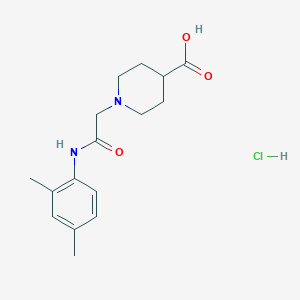 molecular formula C16H23ClN2O3 B1459207 1-{2-[(2,4-二甲苯基)氨基]-2-氧代乙基}哌啶-4-羧酸盐酸盐 CAS No. 1351630-57-3