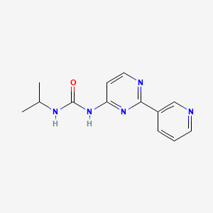 molecular formula C13H15N5O B14592082 N-Propan-2-yl-N'-[2-(pyridin-3-yl)pyrimidin-4-yl]urea CAS No. 61310-18-7