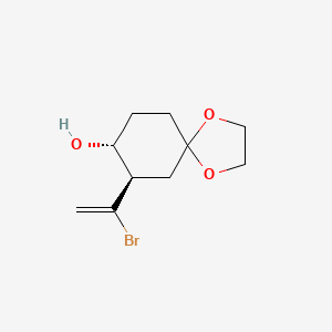 molecular formula C10H15BrO3 B14592093 (7R,8R)-7-(1-bromoethenyl)-1,4-dioxaspiro[4.5]decan-8-ol CAS No. 61543-63-3