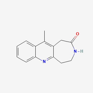 molecular formula C14H14N2O B14592097 11-Methyl-1,3,4,5-tetrahydro-2H-azepino[4,5-b]quinolin-2-one CAS No. 61644-02-8