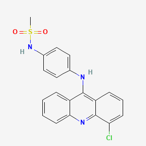 molecular formula C20H16ClN3O2S B14592102 Methanesulfonanilide, 4'-(4-chloro-9-acridinylamino)- CAS No. 61417-08-1