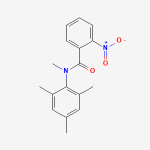 molecular formula C17H18N2O3 B14592125 N-Methyl-2-nitro-N-(2,4,6-trimethylphenyl)benzamide CAS No. 61494-34-6