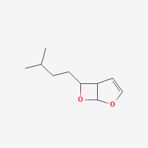 molecular formula C10H16O2 B14592132 6-(3-Methylbutyl)-2,7-dioxabicyclo[3.2.0]hept-3-ene CAS No. 61063-41-0