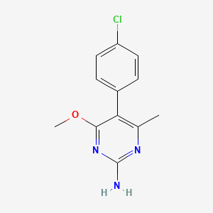 2-Pyrimidinamine, 5-(4-chlorophenyl)-4-methoxy-6-methyl-