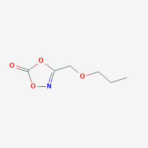 molecular formula C6H9NO4 B14592178 3-(Propoxymethyl)-5H-1,4,2-dioxazol-5-one CAS No. 61224-19-9