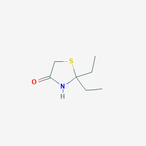 molecular formula C7H13NOS B14592179 2,2-Diethyl-1,3-thiazolidin-4-one CAS No. 61260-35-3