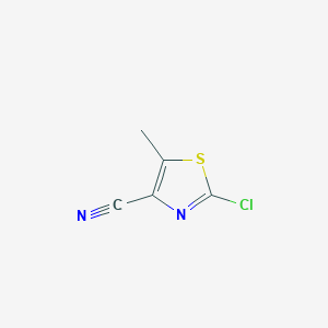 molecular formula C5H3ClN2S B1459218 2-Chloro-5-methylthiazole-4-carbonitrile CAS No. 1379336-26-1