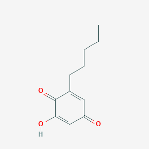 molecular formula C11H14O3 B14592194 2-Hydroxy-6-pentylcyclohexa-2,5-diene-1,4-dione CAS No. 61074-79-1