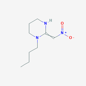 molecular formula C9H17N3O2 B14592196 1-Butyl-2-(nitromethylidene)hexahydropyrimidine CAS No. 61532-78-3