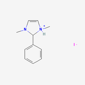 molecular formula C11H15IN2 B14592206 1,3-Dimethyl-2-phenyl-2,3-dihydro-1H-imidazol-1-ium iodide CAS No. 61372-52-9