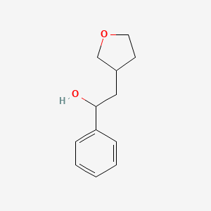 molecular formula C12H16O2 B1459221 2-(Oxolan-3-yl)-1-phenylethan-1-ol CAS No. 1443980-93-5