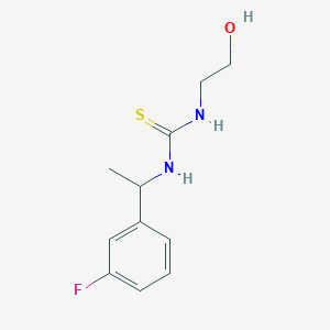 molecular formula C11H15FN2OS B14592257 N-[1-(3-Fluorophenyl)ethyl]-N'-(2-hydroxyethyl)thiourea CAS No. 61290-51-5