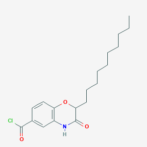 molecular formula C19H26ClNO3 B14592264 2-Decyl-3-oxo-3,4-dihydro-2H-1,4-benzoxazine-6-carbonyl chloride CAS No. 61545-83-3