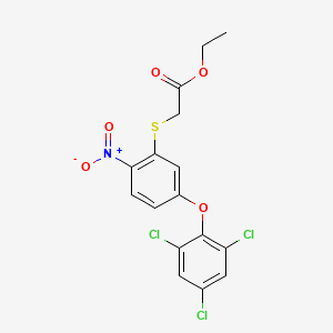 Ethyl {[2-nitro-5-(2,4,6-trichlorophenoxy)phenyl]sulfanyl}acetate