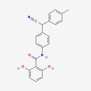 molecular formula C22H18N2O3 B14592305 N-{4-[Cyano(4-methylphenyl)methyl]phenyl}-2,6-dihydroxybenzamide CAS No. 61438-68-4