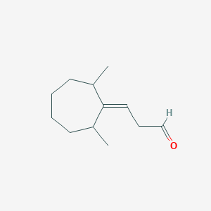 molecular formula C12H20O B14592339 3-(2,7-Dimethylcycloheptylidene)propanal CAS No. 61426-43-5