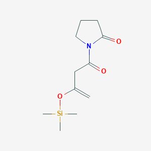 molecular formula C11H19NO3Si B14592344 1-{3-[(Trimethylsilyl)oxy]but-3-enoyl}pyrrolidin-2-one CAS No. 61334-42-7