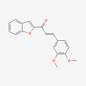 molecular formula C19H16O4 B14592353 1-(1-Benzofuran-2-yl)-3-(3,4-dimethoxyphenyl)prop-2-en-1-one CAS No. 61452-38-8