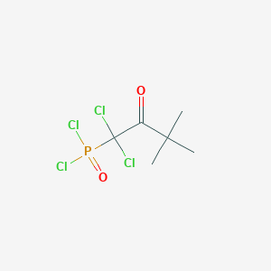 molecular formula C6H9Cl4O2P B14592374 (1,1-Dichloro-3,3-dimethyl-2-oxobutyl)phosphonic dichloride CAS No. 61211-67-4