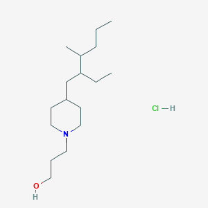 3-[4-(2-Ethyl-3-methylhexyl)piperidin-1-yl]propan-1-ol;hydrochloride