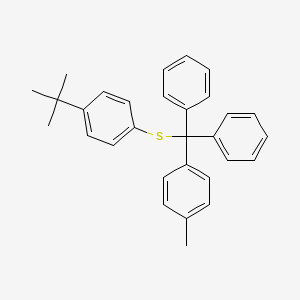 molecular formula C30H30S B14592389 Benzene, 1-(1,1-dimethylethyl)-4-[[(4-methylphenyl)diphenylmethyl]thio]- CAS No. 61623-66-3