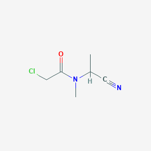 molecular formula C6H9ClN2O B14592396 2-Chloro-N-(1-cyanoethyl)-N-methylacetamide CAS No. 61555-42-8