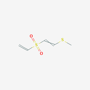 molecular formula C5H8O2S2 B14592412 1-(Ethenesulfonyl)-2-(methylsulfanyl)ethene CAS No. 61442-07-7