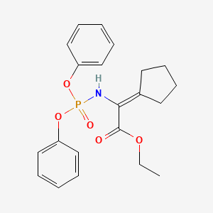 Ethyl cyclopentylidene[(diphenoxyphosphoryl)amino]acetate