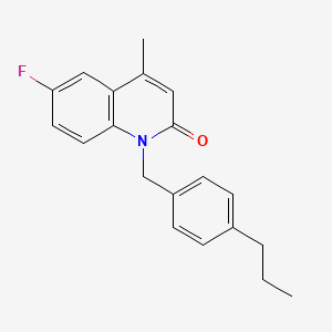 6-Fluoro-4-methyl-1-[(4-propylphenyl)methyl]quinolin-2(1H)-one