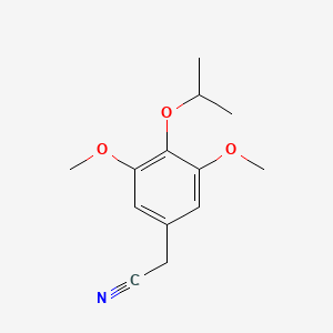 molecular formula C13H17NO3 B14592504 {3,5-Dimethoxy-4-[(propan-2-yl)oxy]phenyl}acetonitrile CAS No. 61367-66-6