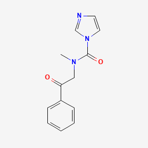 molecular formula C13H13N3O2 B14592517 1H-Imidazole-1-carboxamide, N-methyl-N-(2-oxo-2-phenylethyl)- CAS No. 61416-42-0