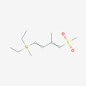 molecular formula C11H22O2SSi B14592543 Diethyl[4-(methanesulfonyl)-3-methylbuta-1,3-dien-1-yl]methylsilane CAS No. 61529-77-9