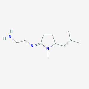 2-{(E)-[1-Methyl-5-(2-methylpropyl)pyrrolidin-2-ylidene]amino}ethan-1-amine