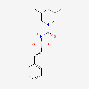 molecular formula C16H22N2O3S B14592588 3,5-Dimethyl-N-(2-phenylethenesulfonyl)piperidine-1-carboxamide CAS No. 61298-79-1