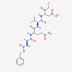 B1459260 Z-Ala-Glu-Val-DL-Asp-fluoromethylketone CAS No. 419543-05-8