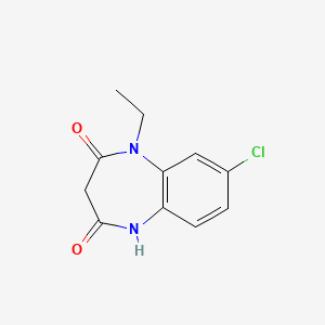 molecular formula C11H11ClN2O2 B14592626 8-Chloro-1-ethyl-1H-1,5-benzodiazepine-2,4(3H,5H)-dione CAS No. 61352-55-4